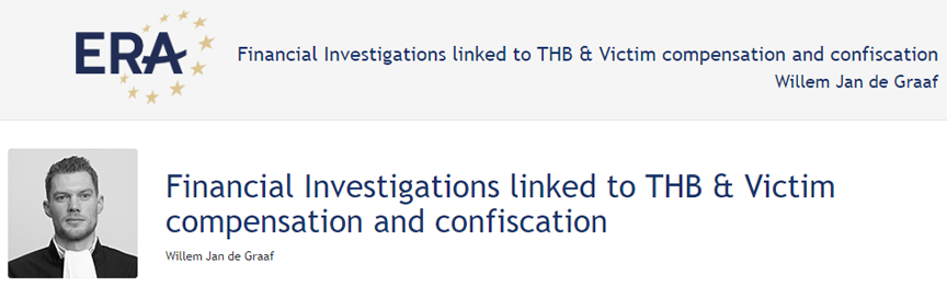 Willem Jan de Graaf: The role and responsibilities of the judiciary in THB financial investigations