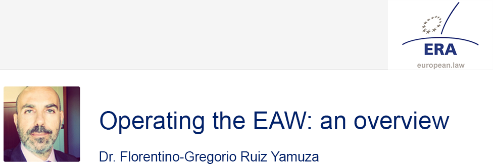 e-Presentation Dr. Florentino-Gregorio Ruiz Yamuza (321SDT28e): Operating the EAW: an overview