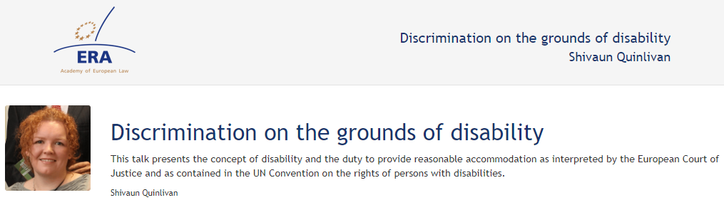 Shivaun Quinlivan: Discrimination on the grounds of disability