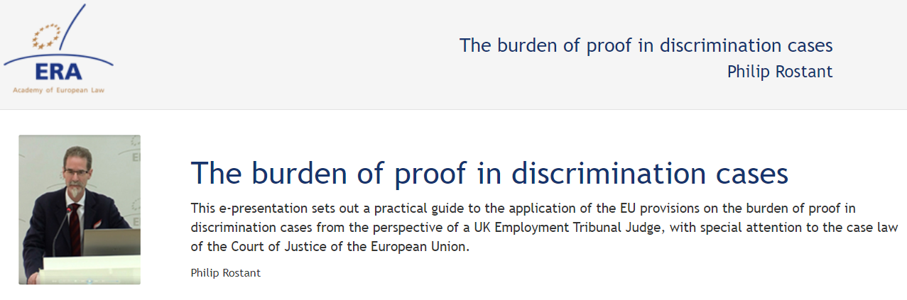 Philip Rostant (November 2014): The burden of proof