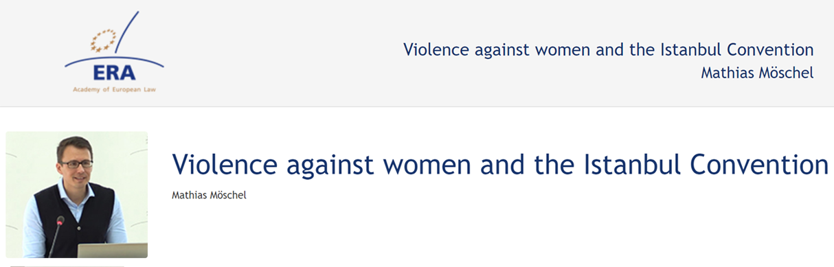 Mathias Möschel: Violence against women and the Istanbul Convention